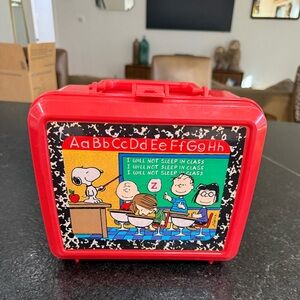 Vintage 1995 Peanuts Lunchbox by Aladdin w/ Thermos – Good Pre-Owned Condition